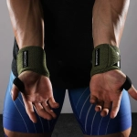 Бинты кистевые - страпы для запястья LUXIAOJUN W80 Wrist Wraps (Темно-Зеленые)