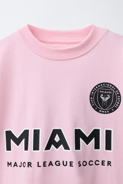 ZARA ФУТБОЛКА MIAMI CITY MLS ©, РОЗОВЫЙ