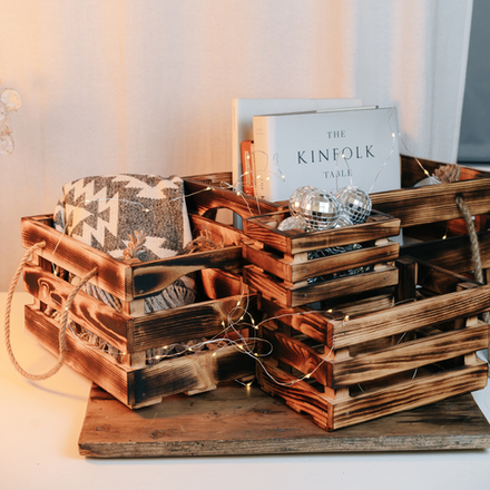 Набор деревянных подарочных декоративных коробок, ящиков для хранения из кедра 4 штуки. PK37