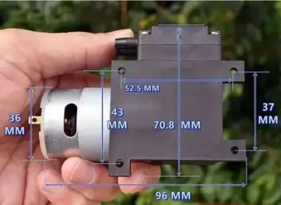 мини электрический вакуумный мембранный воздушный насос DC 12V 10 L/M -70KPa 12Вт 12в