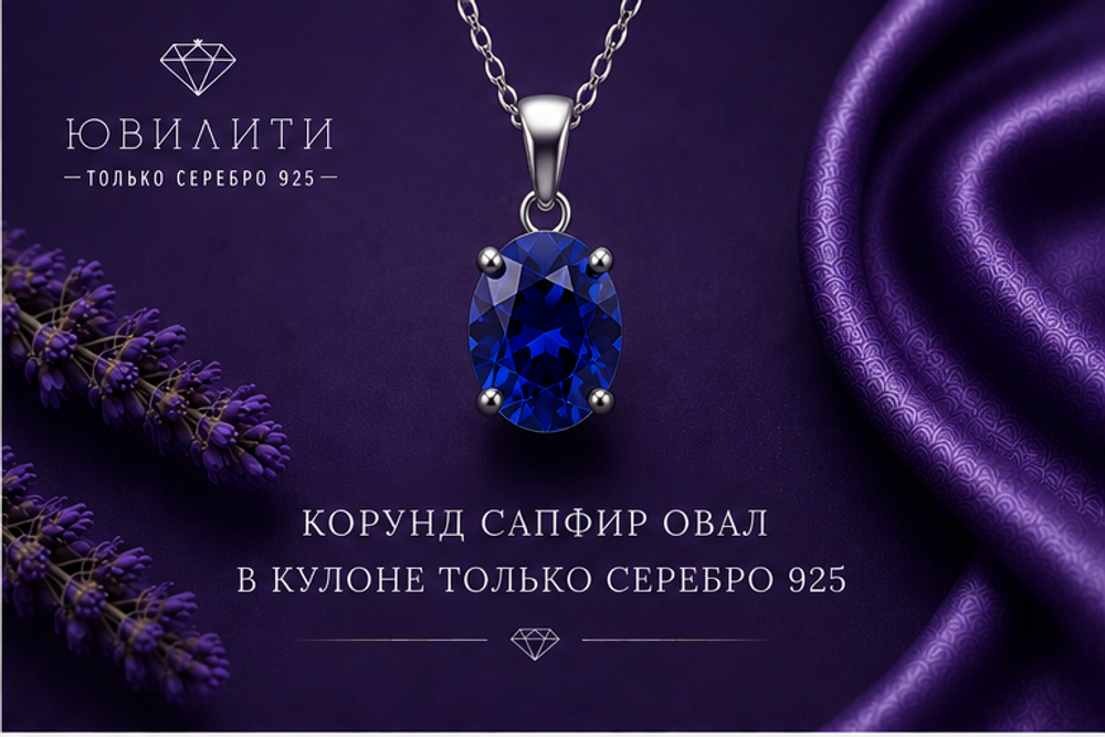 Корунд Сапфир Овал