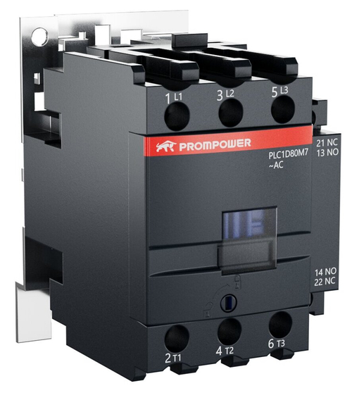 Контактор Prompower PLC1D80M7 серии Pulse, ток 80А, 3 полюса, доп контакт 1НО+1НЗ, катушка 230AC