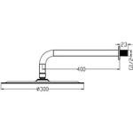 Верхний душ Boheme Uno 422-MG Matt Gold