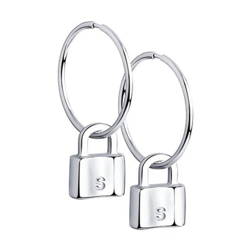 Серьги с подвесным э Серебро