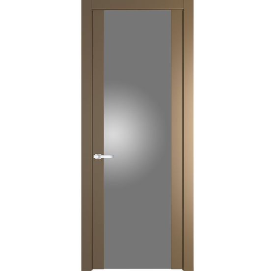 Межкомнатная дверь эмаль Profil Doors 1.7P перламутр золото стекло серебро матлак