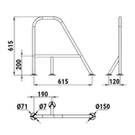 Леер носовой большой левый, нержавеющая сталь (10269405)