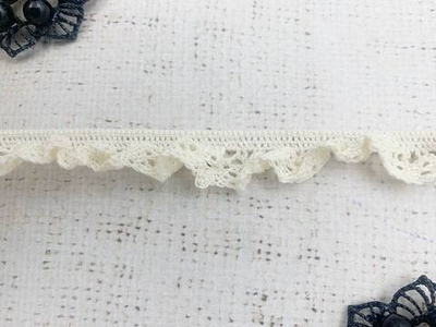 Тесьма вязаная на резинке, ш. 1,5 см, светло-бежевый