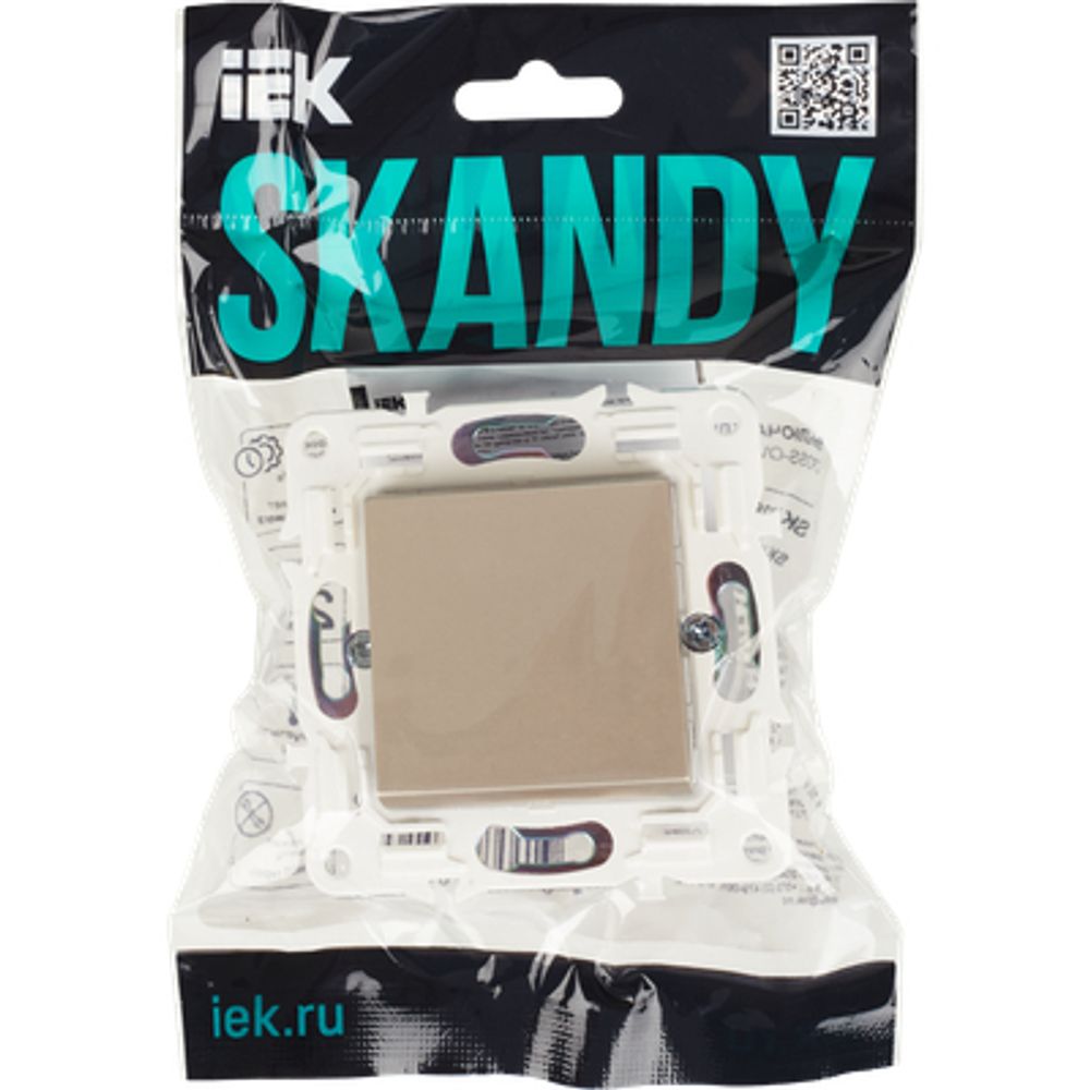 SKANDY Выключатель 1-клавишный перекрестный 10А SK-V03Sh шампань IEK