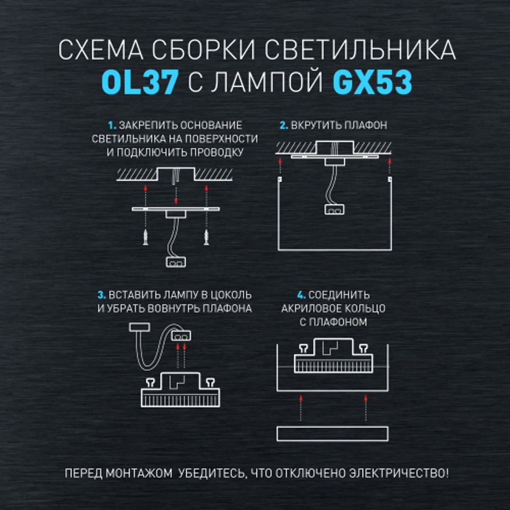 Светильник настенно-потолочный спот ЭРА OL37 WH под GX53 IP20 белый