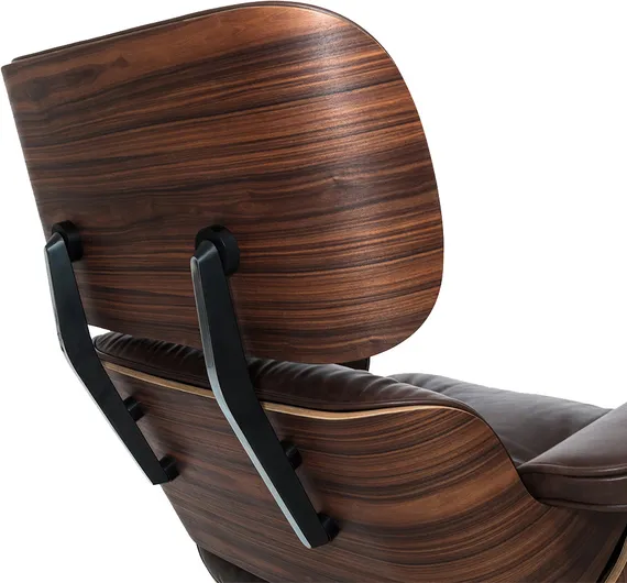 Кресло с оттоманкой Eames Lounge Premium, состаренная кожа