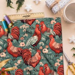 Ткань премиум Оксфорд 600D эффектные петухи