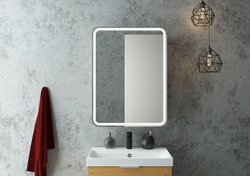Зеркало-шкаф с подсветкой ART&MAX PLATINO AM-Pla-550-800-1D-R-DS-F
