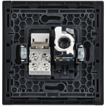 FORTE&PIANO Розетка двойная RJ11+RJ45 кат.5E FP235M металл белый IEK