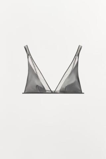 ZARA БЮСТГАЛЬТЕР С ТРЕУГОЛЬНЫМИ ЧАШКАМИ, ОТТЕНКИ СЕРОГО