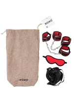 Мешочек XOXO, текстиль, коричневый, 39*23,5 см