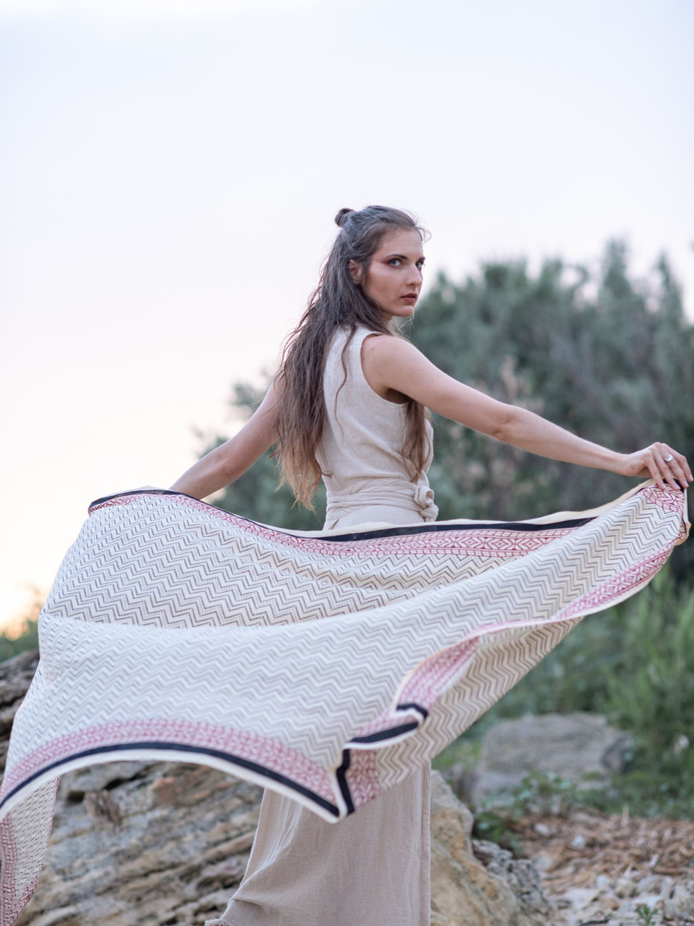 Легкий шарф-платок