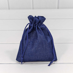Мешочек 12х15см Лен искусственный (Синий)