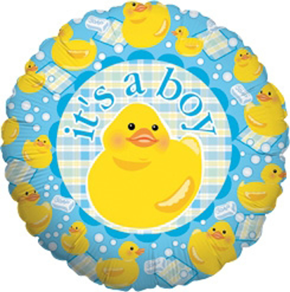 Г 18" Круг It's a Boy Мальчик уточки