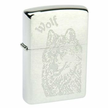 Зажигалка ZIPPO Wolf Brushed Chrome (200 Wolf)