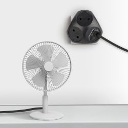 Разветвитель электрический ЭРА SPx-3-B на 3 розетки без заземления 10А черный