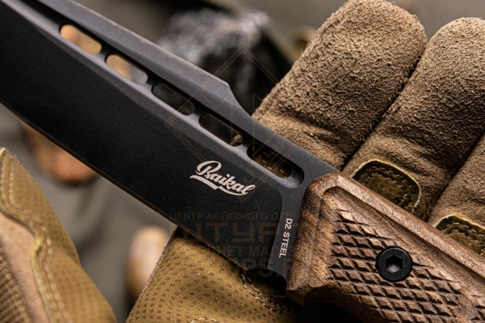 Нож Kizlyar Supreme Baikal D2 дерево, Wood/Black