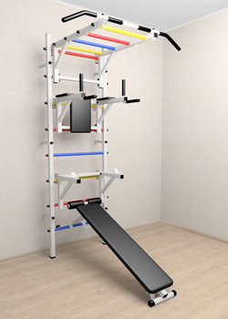 Шведская стенка Sv Sport усиленная 626 (Турник рукоход/Брусья/Стойка/Скамья)