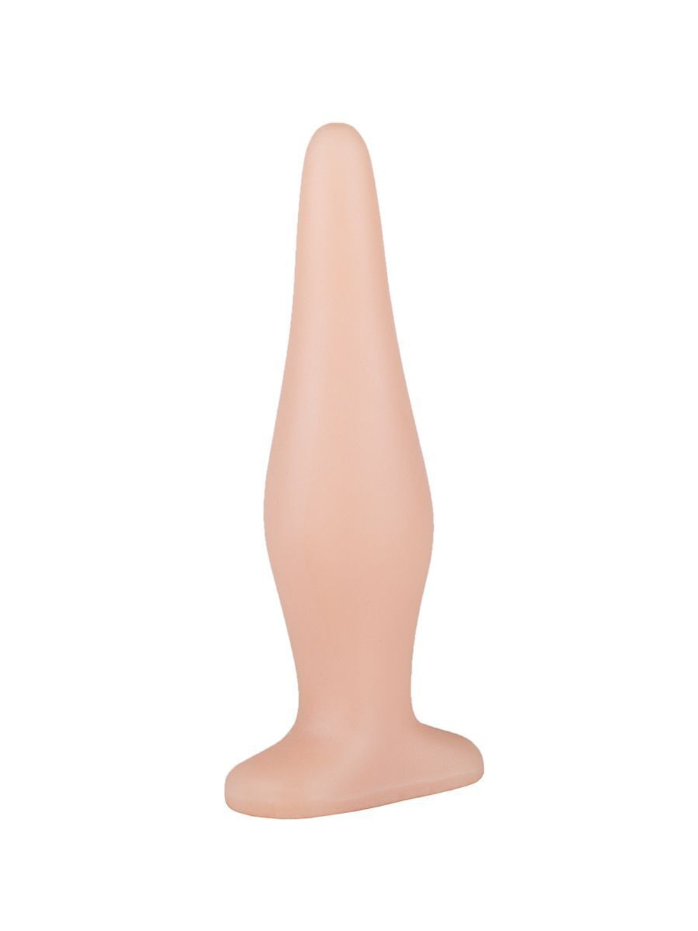 Телесная анальная пробка с широким основанием - 14 см. (Цвет: телесный)