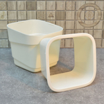 Горшок цветочный Hills фактурный 4л d188мм h176мм, молочный