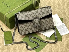Маленькая женская сумка на плечо Gucci Dionysus с буквами GG бежевый