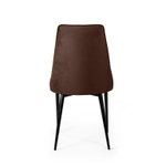Стул Oliver, бархат коричневый 12/ чёрный конус