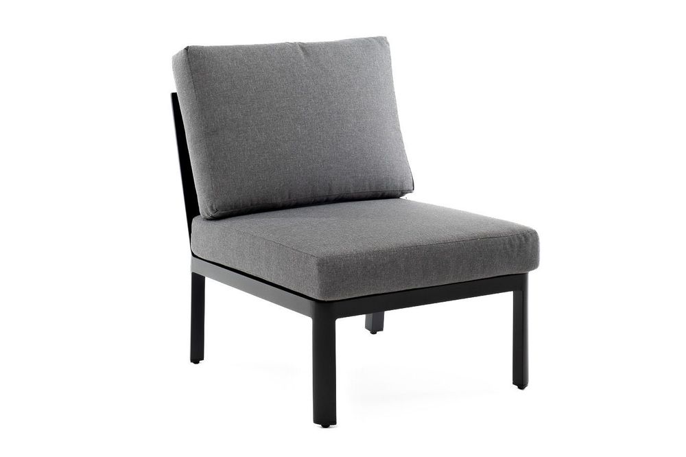 "Париж" модуль диванный алюминиевый центральный, цвет серый