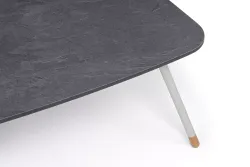 "Верона" журнальный стол из HPL 120х65, H40, каркас светло-серый (RA L7035) муар, цвет столешницы "серый гранит"