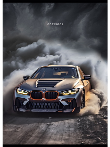 Тетрадь А4  48л кл. скоба Проф-Пресс "Автомобиль в тумане" белизна 100% (203*273мм)*