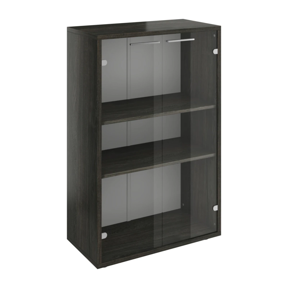 Шкаф низкий с прозрачным стеклом ДУБЛИН