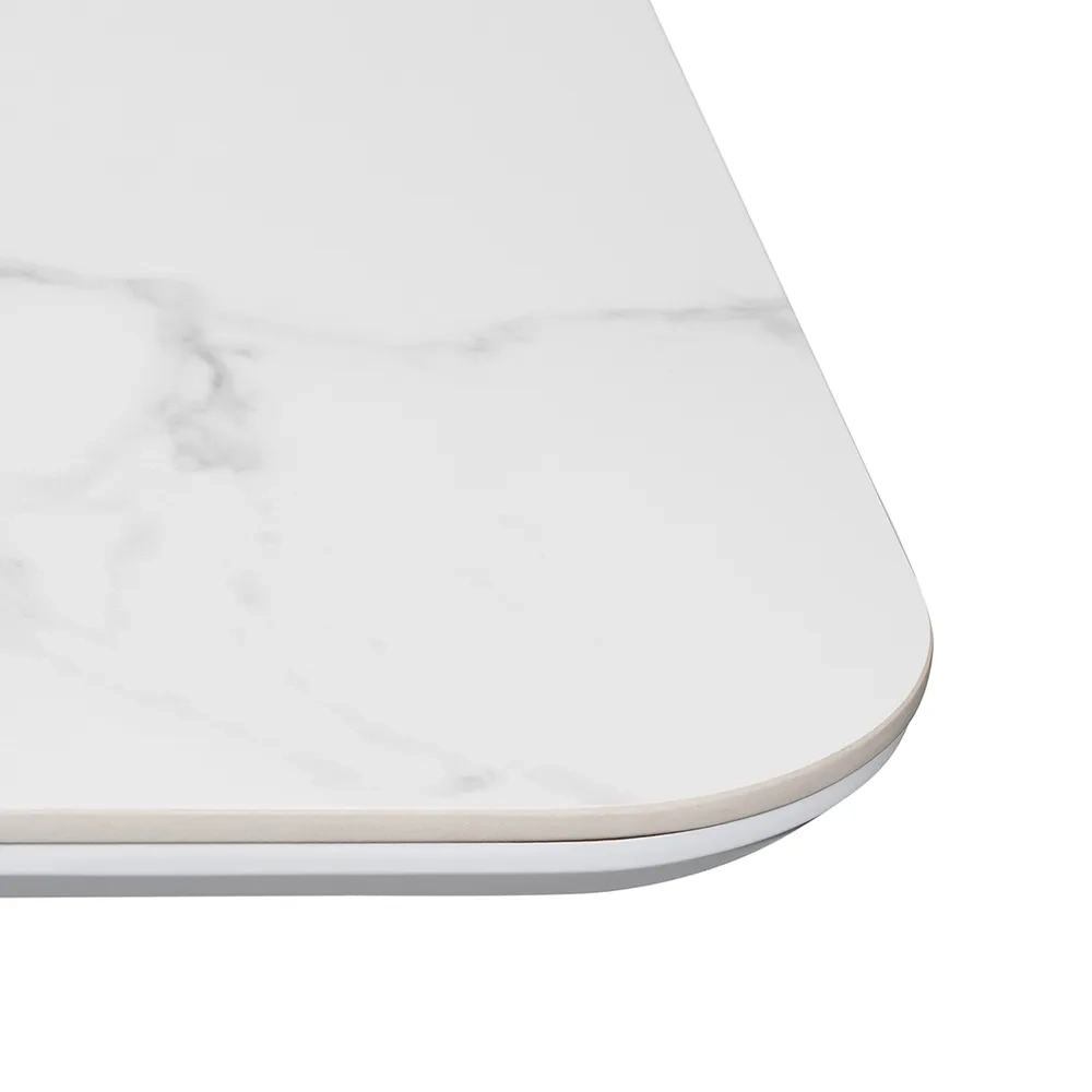 Стол Bradex Home Festa 140x85x77см, керамогранит белый мрамор