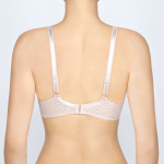 Кружевной бюстгальтер с формованными чашками на тонком поролоне (Размер: 70B) (Цвет: черный с бежевым)