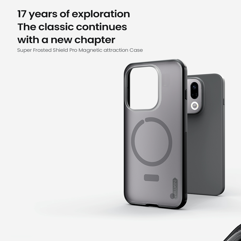 Чехол тонированный c MagSafe для OPPO Find X9, серия Super Frosted Shield Pro Magnetic (Clear version) от Nillkin