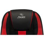 Кресло игровое ZOMBIE 9/BL+RED, PL, ткань/экокожа черный/красный, топ-ган (до 180кг)