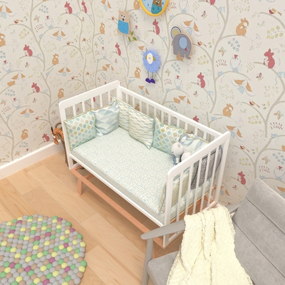 Кроватка Incanto Anniken на ножках, цвет белый/бук