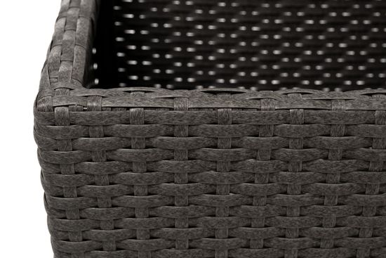 "Капучино" кашпо для цветов плетеное из искусственного ротанга, цвет коричневый