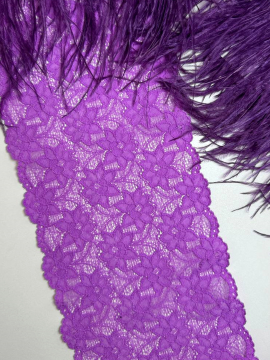 Кружево лиловый, 13,5см стрейч IFS