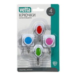 VETTA Крючки самоклеящиеся фигурные "Светофор", на блистере, 4шт, пластик, металл