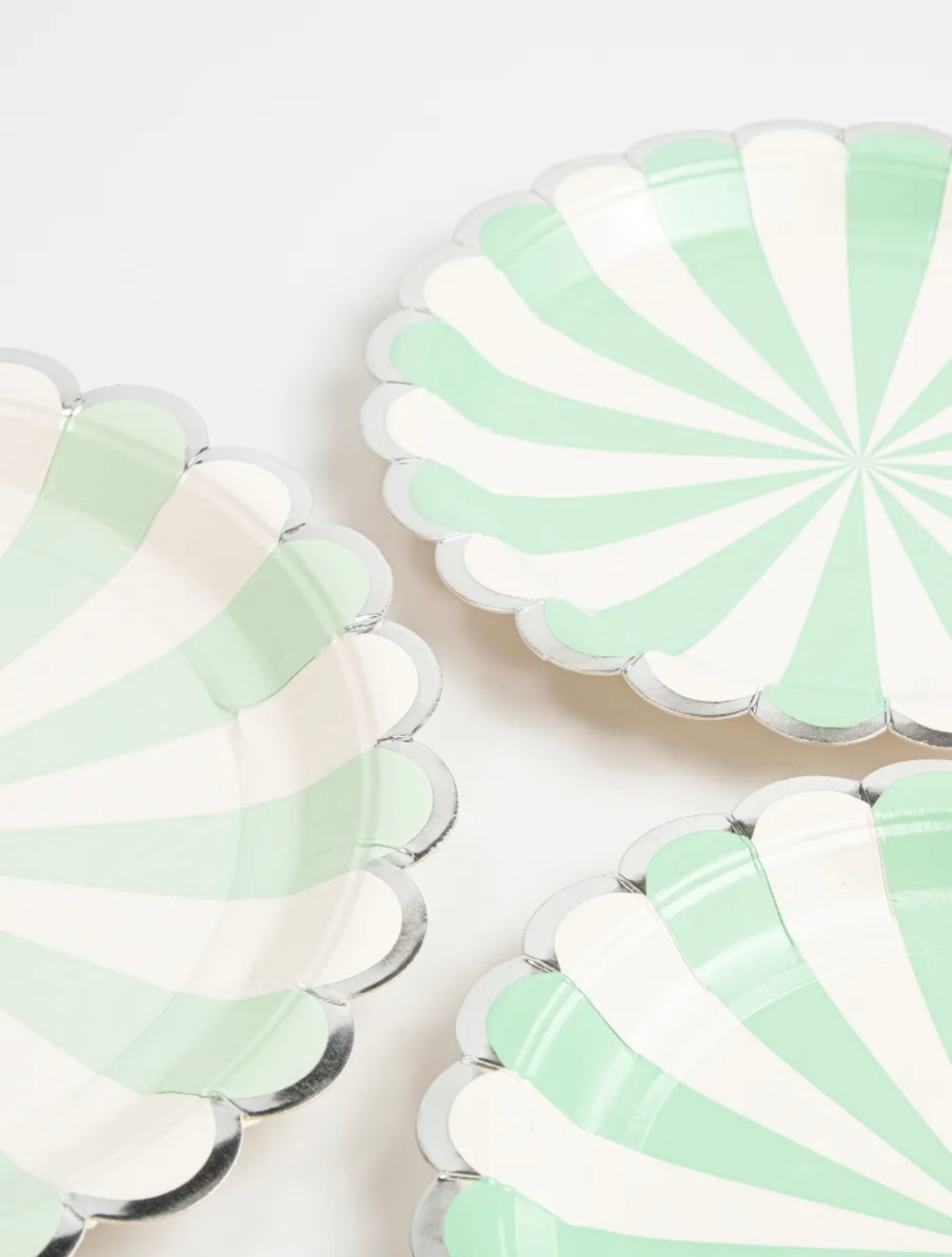 Тарелки бумажные 23 см "Полосатики" бирюзовый 8 шт