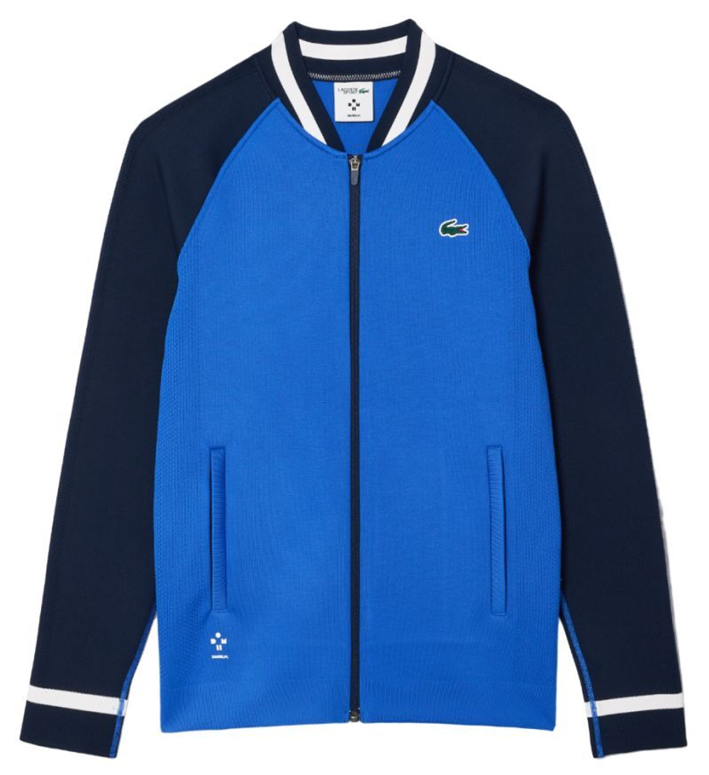 Мужская теннисная кофта Lacoste Tennis x Daniil Medvedev Sportsuit Ultra-Dry Jacket - небесный
