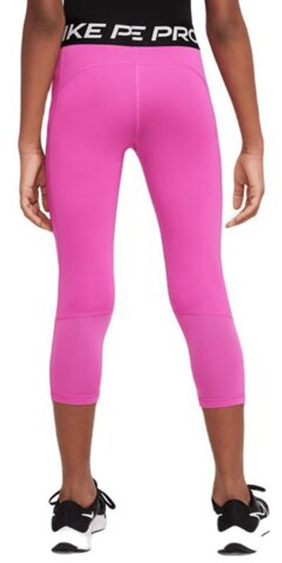 Штаны для девочки теннисные Nike Pro Capri - active fuchsia/white