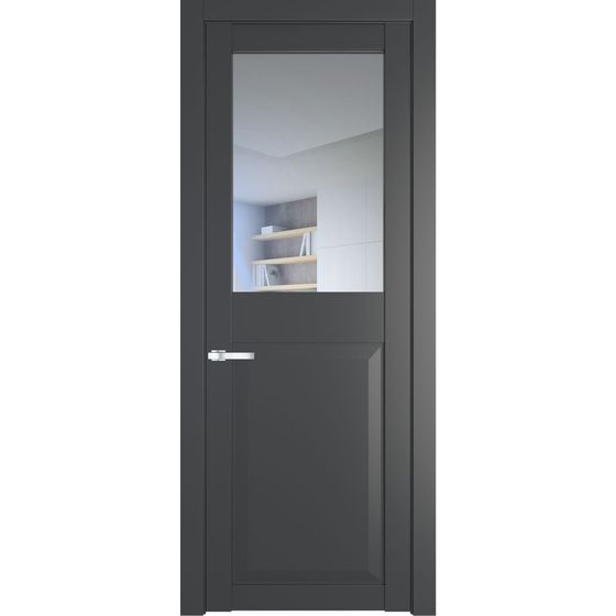 Межкомнатная дверь эмаль Profil Doors 1.6.2PD графит остеклённая