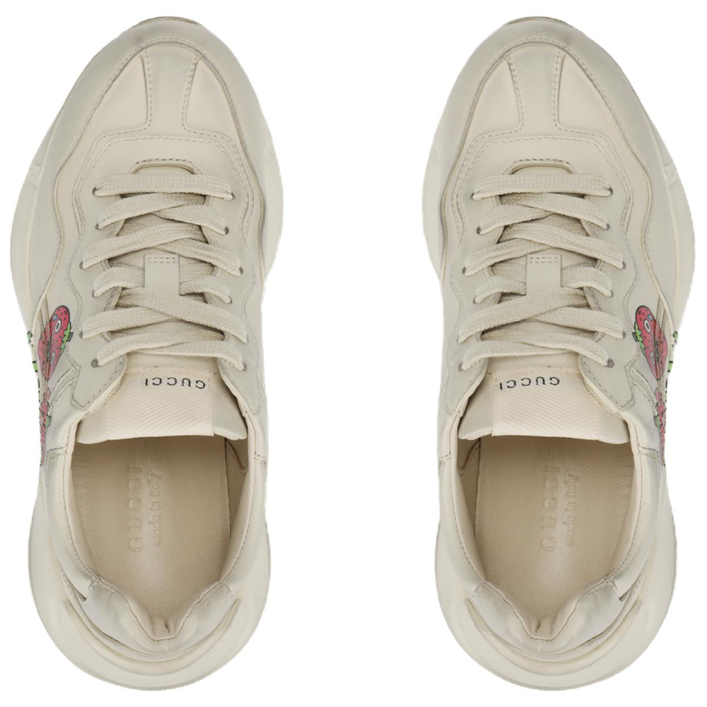GUCCI Rhyton Strawberry Print Sneakers