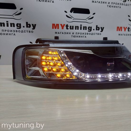 Передние фары VW Passat B5 daylight black