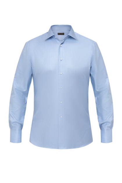 Рубашка голубая фактурная «ёлочкой» Palermo