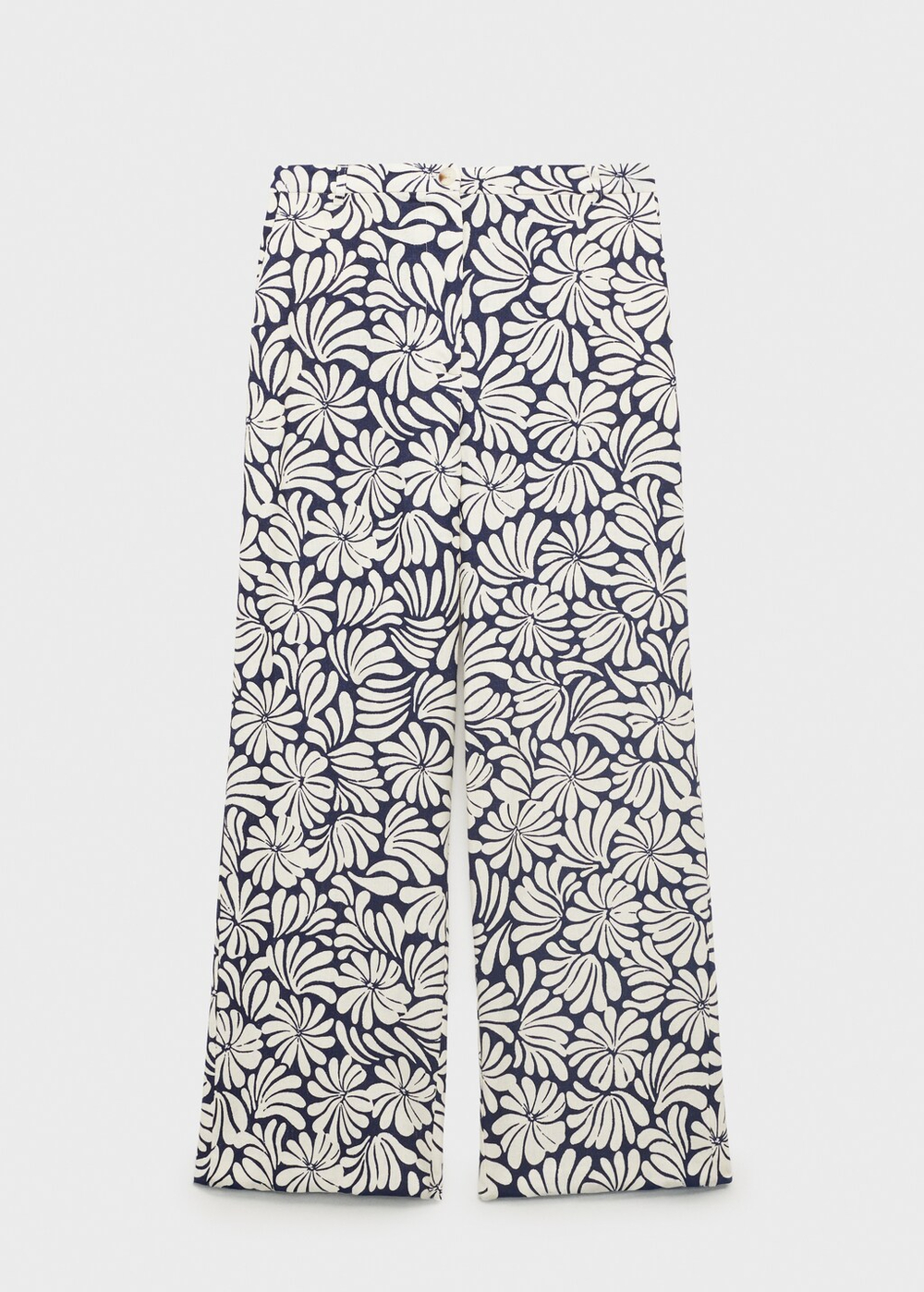 Льняные брюки с цветами